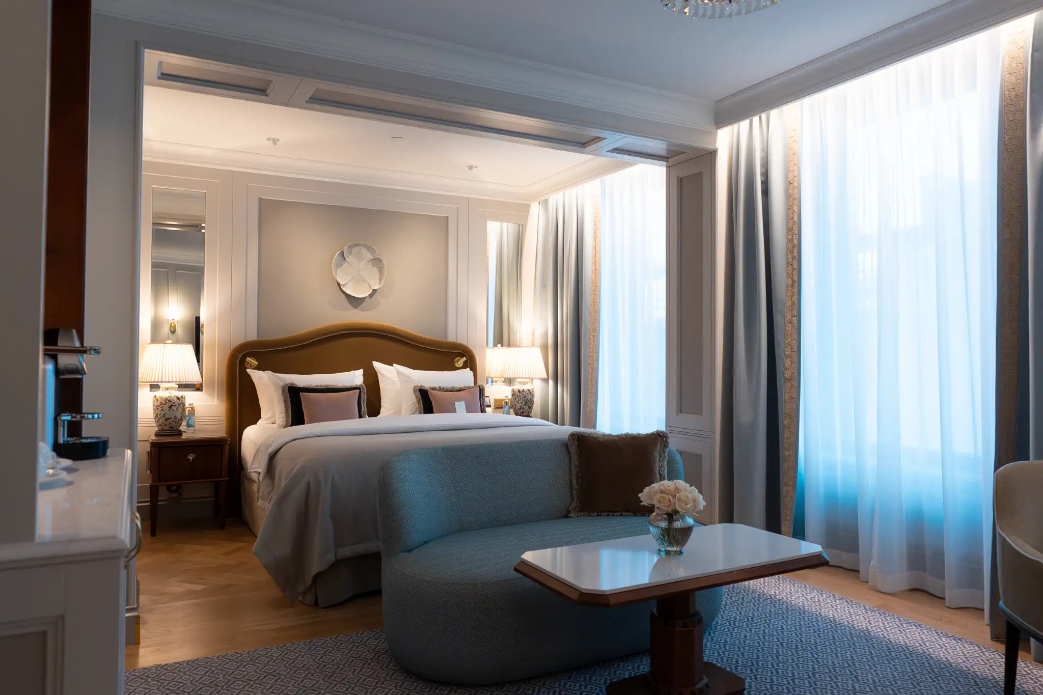 Interior from one of the rooms at Hotel Kämp in Helsinki, Finland