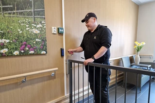 One of Coor's janitors working at Attendo Care in Kuopio, Finland